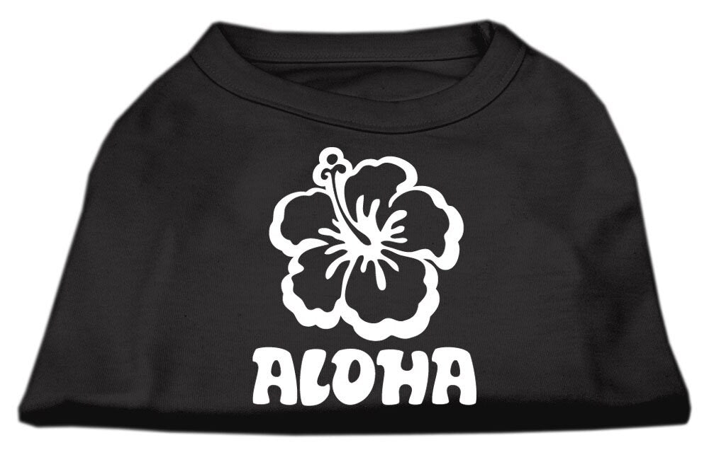 Pet Dog & Cat Shirt Screen Printed, "Aloha Flower"