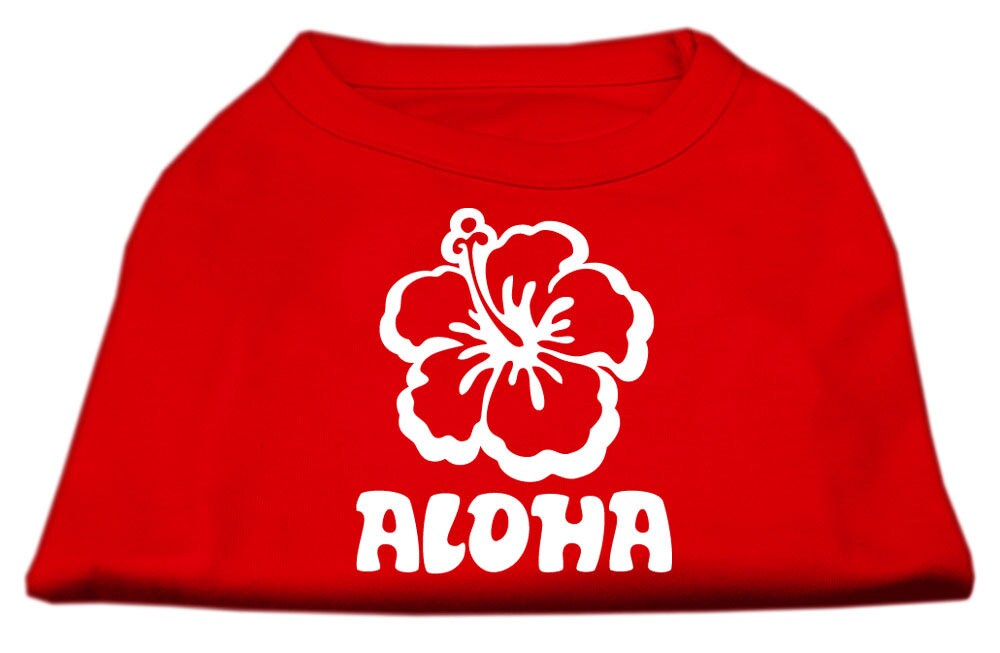 Pet Dog & Cat Shirt Screen Printed, "Aloha Flower"