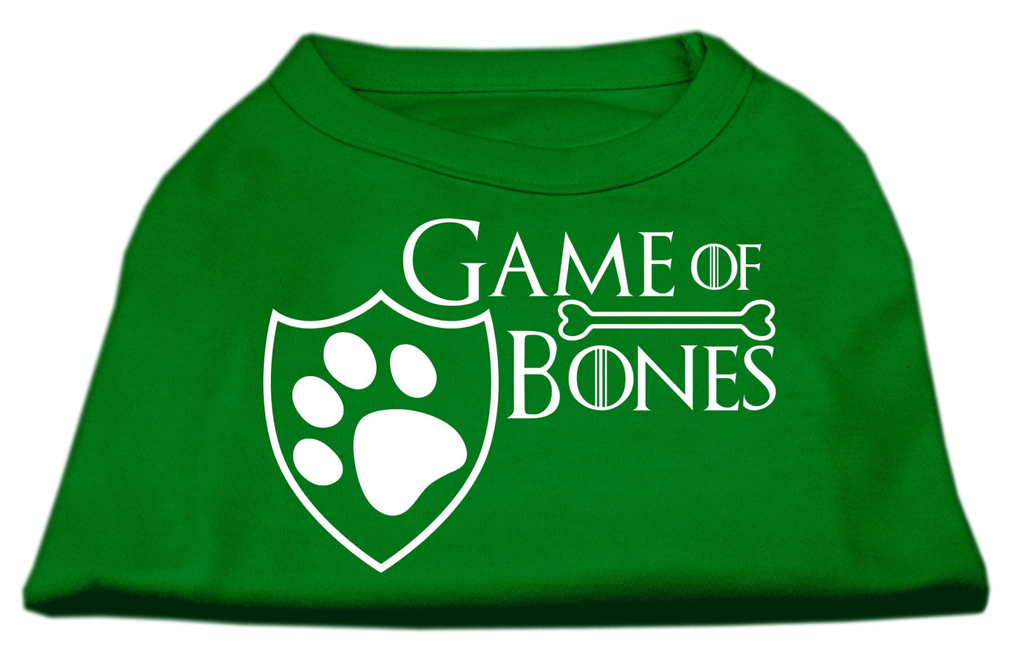 Pet Dog & Cat Shirt Screen Printed, "Game of Bones"