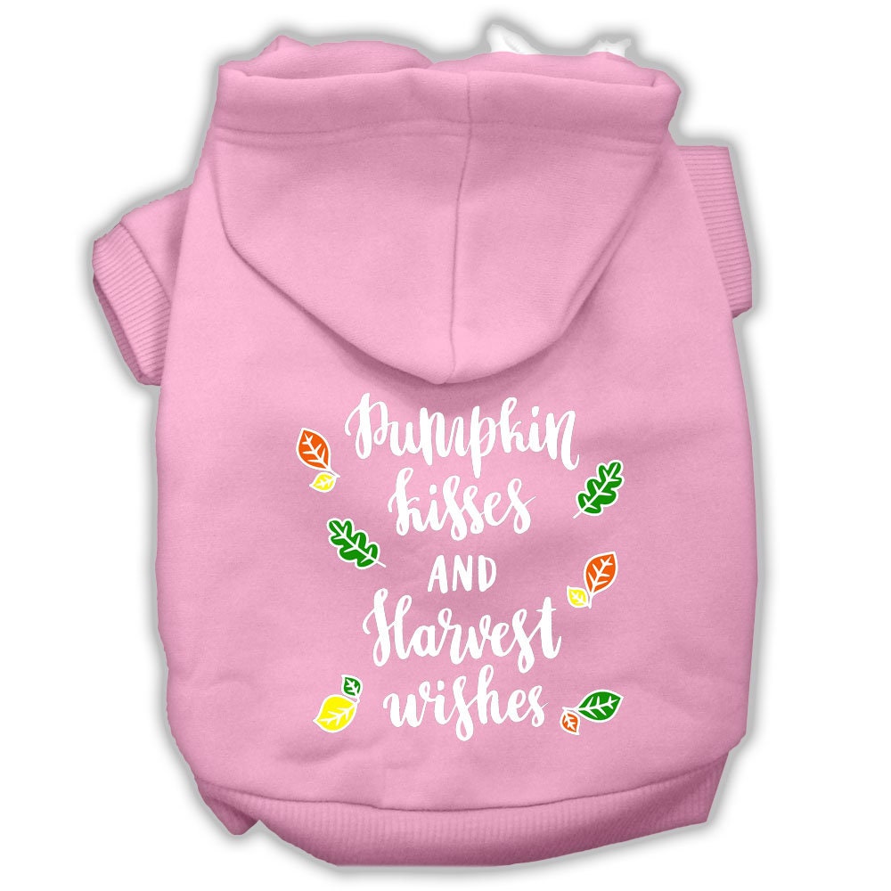 Pet, Dog and Cat Hoodie Screen Printed, "Pumpkin Kisses & Harvest Wishes"