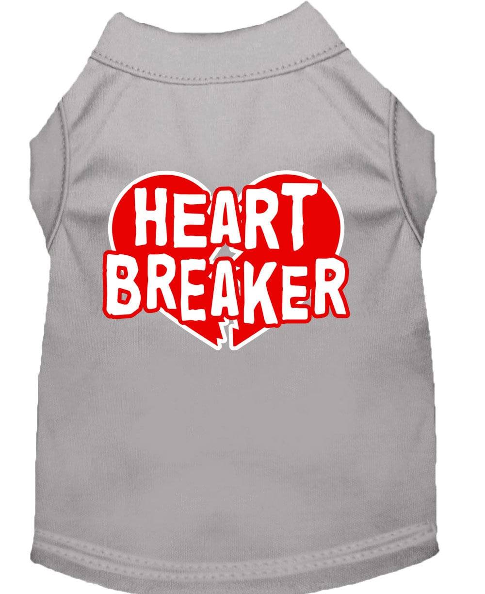 Pet Dog & Cat Shirt Screen Printed, "Heart Breaker"