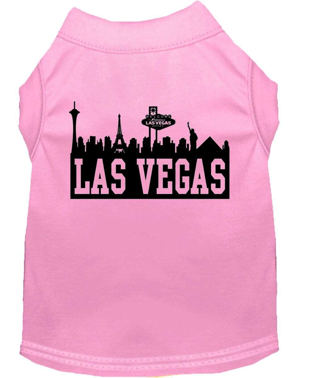 Pet Dog & Cat Shirt Screen Printed, "Las Vegas Skyline"