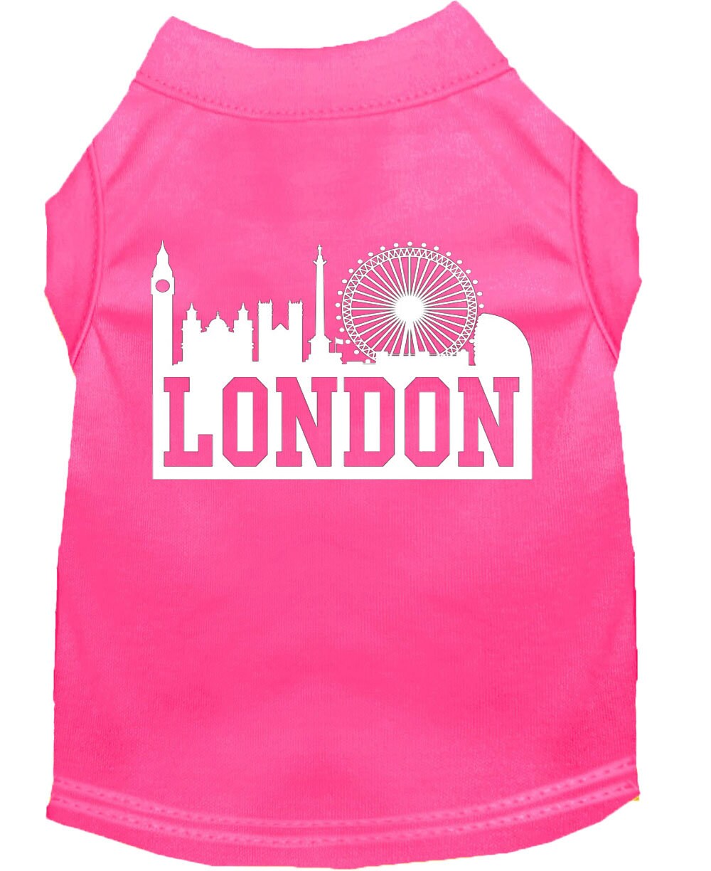 Pet Dog & Cat Shirt Screen Printed, "London Skyline"