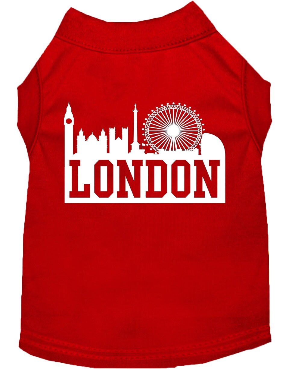 Pet Dog & Cat Shirt Screen Printed, "London Skyline"