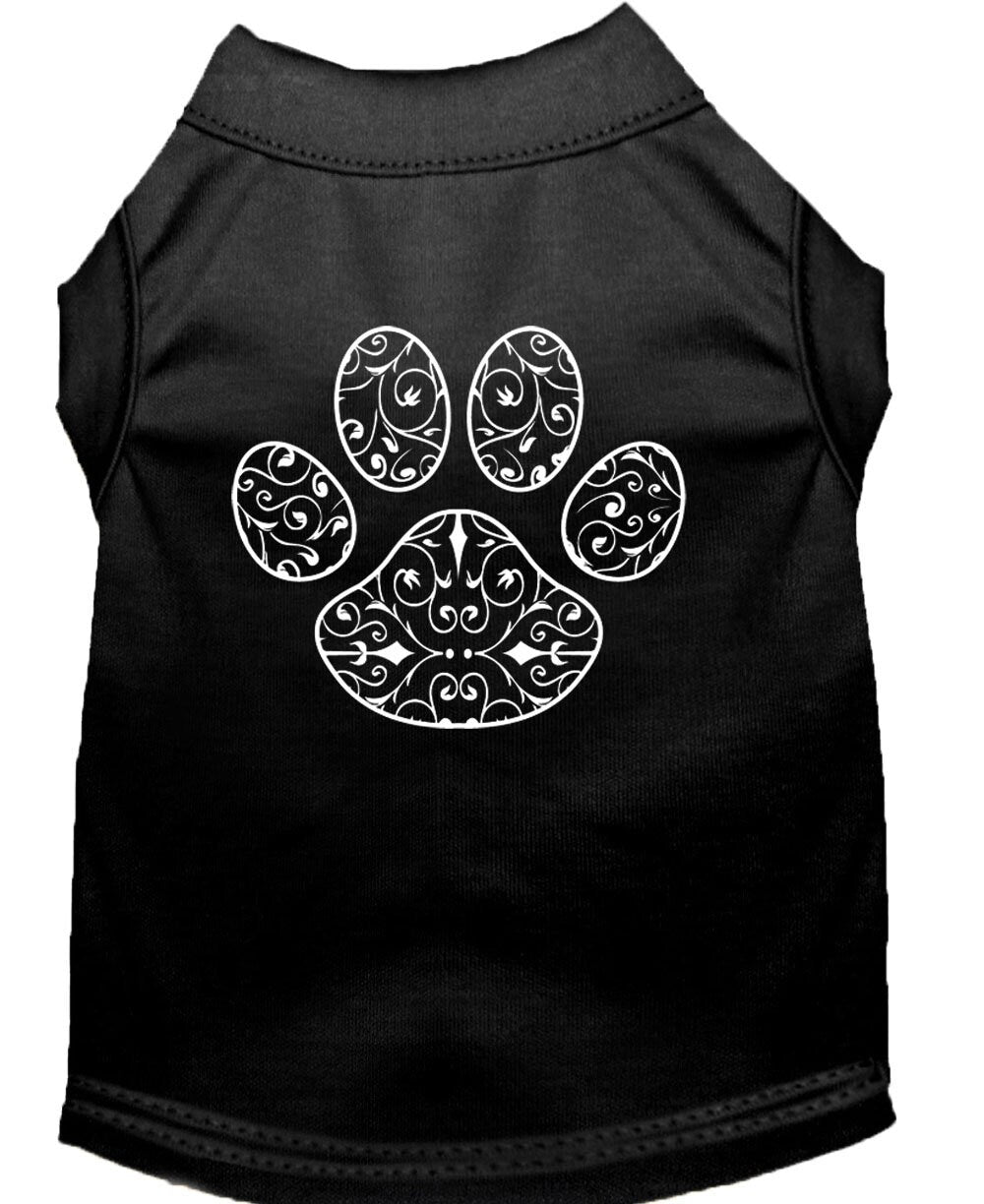 Pet Dog & Cat Shirt Screen Printed, "Henna Paw"