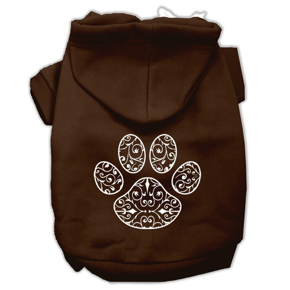 Pet, Dog & Cat Hoodie Screen Printed, "Henna Paw"