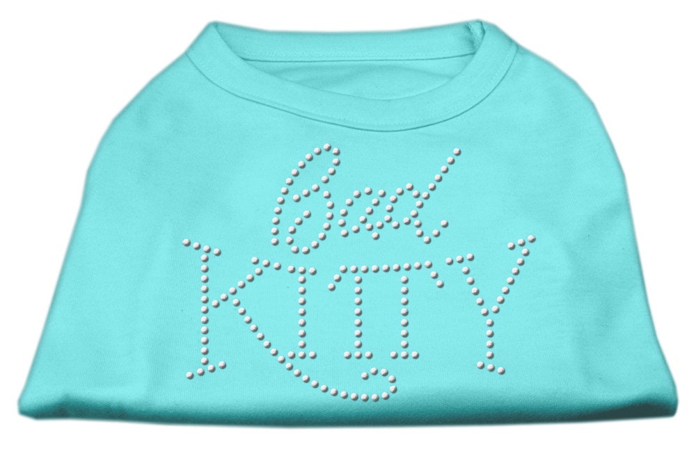 Pet Dog & Cat Shirt Rhinestone, "Bad Kitty"