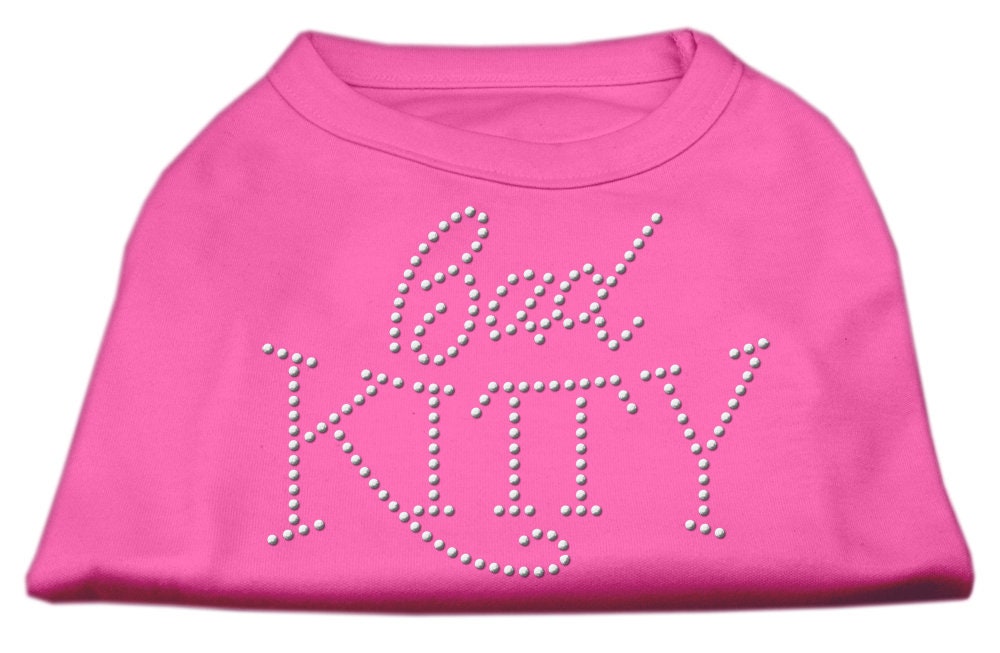 Pet Dog & Cat Shirt Rhinestone, "Bad Kitty"