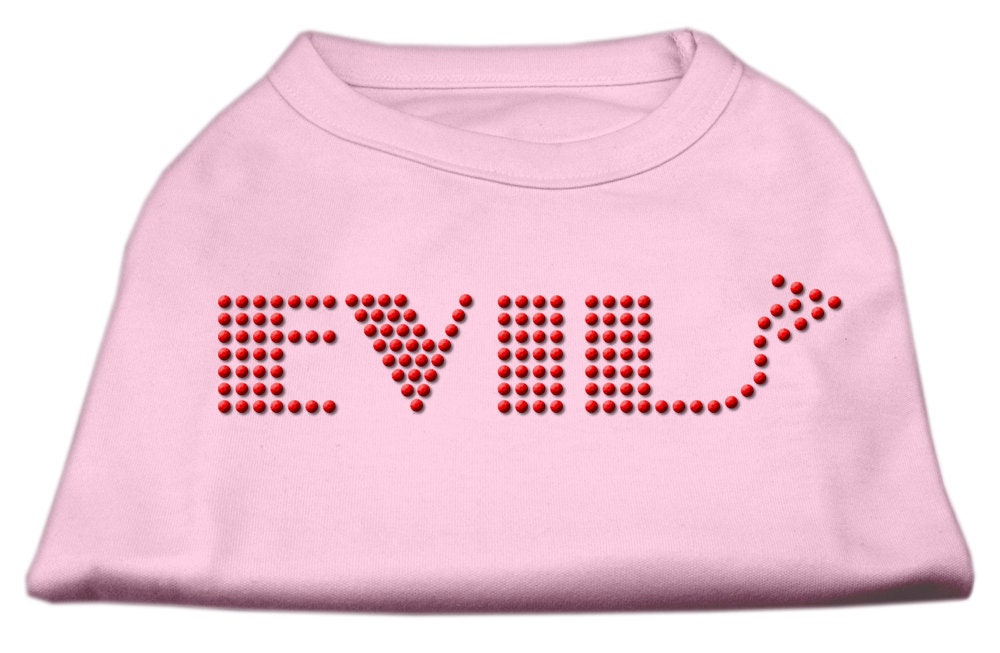 Pet Dog & Cat Shirt Rhinestone, "Evil"