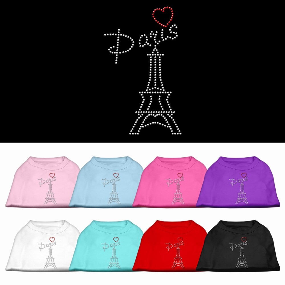 Pet Dog & Cat Shirt Rhinestone, "Paris"