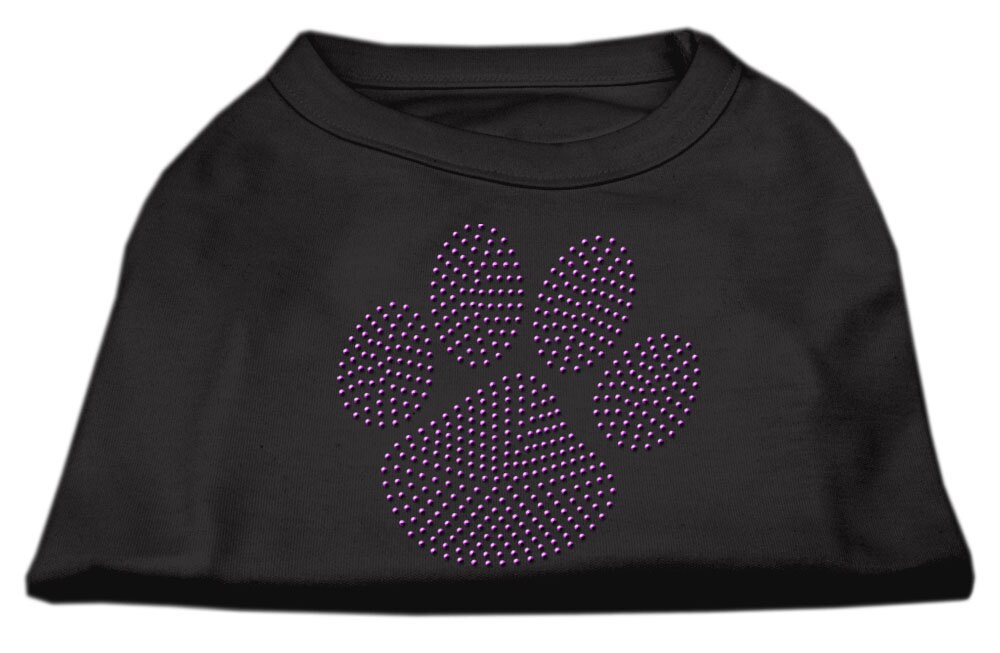 Pet Dog & Cat Shirt Rhinestone, "Purple Paw"