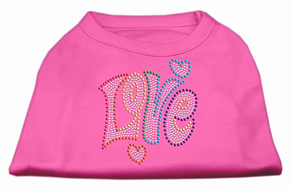 Pet Dog & Cat Shirt Rhinestone, "Technicolor Love"