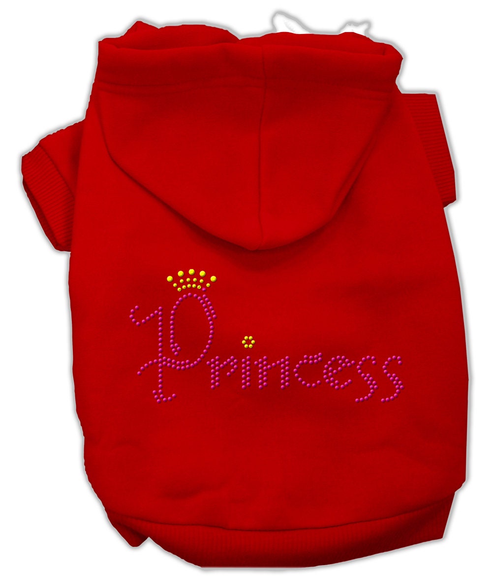 Pet, Dog & Cat Hoodie Rhinestone, "Princess"