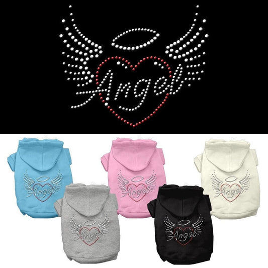 Pet, Dog & Cat Hoodie Rhinestone, "Angel Heart"