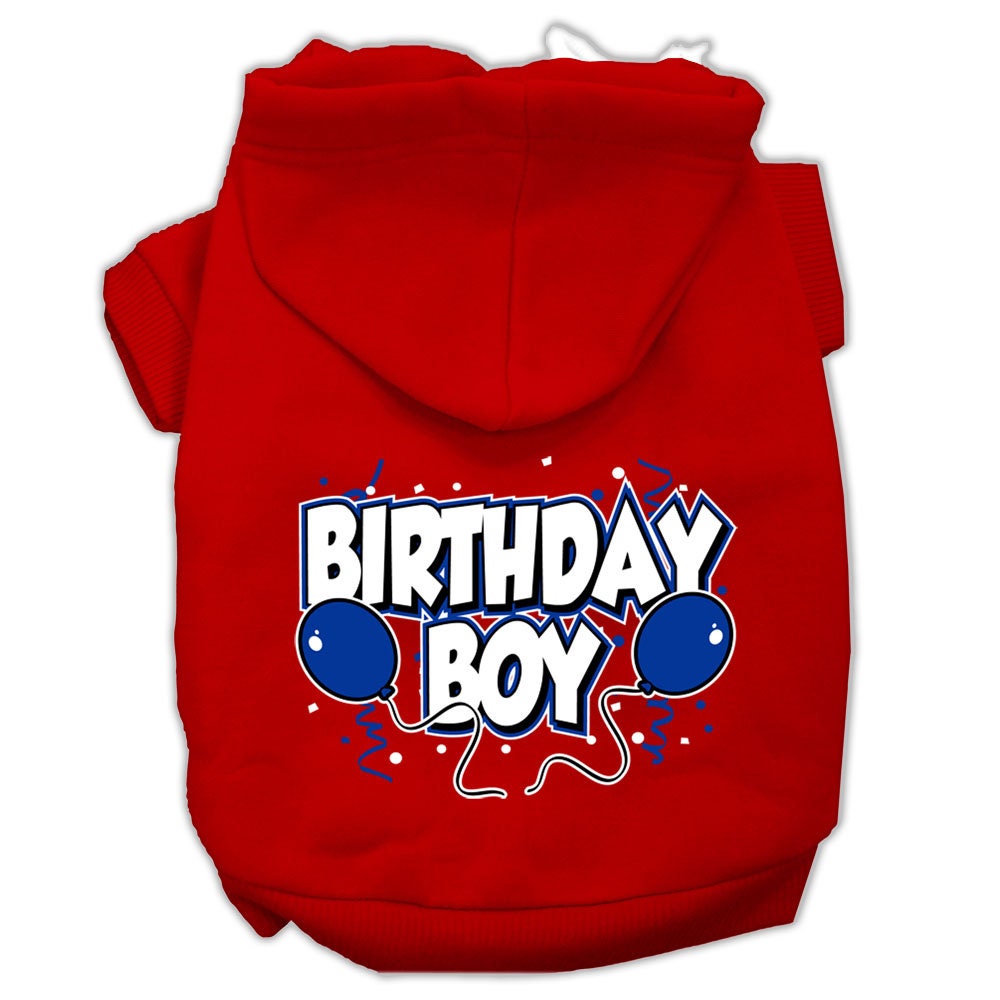 Pet, Dog & Cat Hoodie Screen Printed, "Birthday Boy"