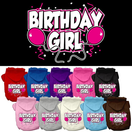 Pet, Dog & Cat Hoodie Screen Printed, "Birthday Girl"