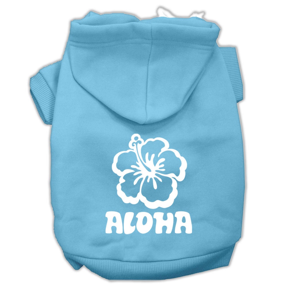 Pet, Dog & Cat Hoodie Screen Printed, "Aloha Flower"