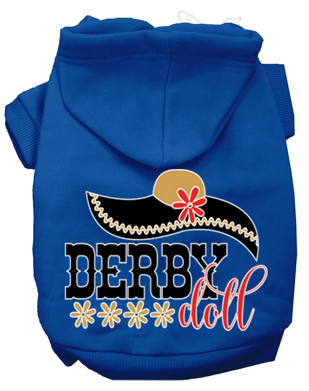 Pet, Dog & Cat Hoodie Screen Printed, "Derby Doll"