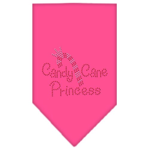 Christmas Pet and Dog Bandana Rhinestone, "Candy Cane Princess"