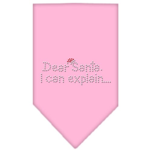 Christmas Pet and Dog Bandana Rhinestone, "Dear Santa, I Can Explain"