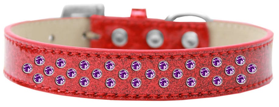 Dog, Puppy & Pet Ice Cream  Collar,  "Purple Crystal Rimsets Sprinkles"