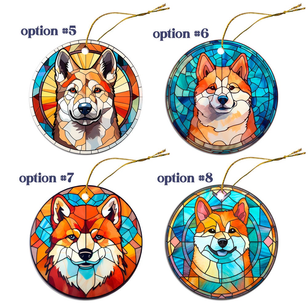 Akita Breed Jewelry - Stained Glass Style Necklaces, Earrings and more!