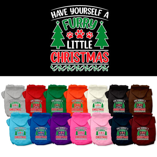 Christmas Dog Hoodie for Pets 20-115 Pounds, "Have Yourself A Furry Little Christmas"