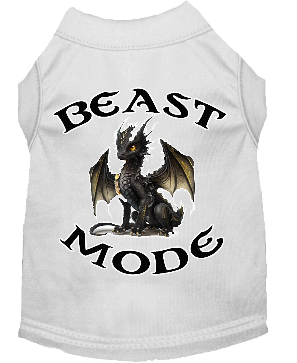 Pet Dog & Cat Shirt Screen Printed, "Beast Mode Dragon"