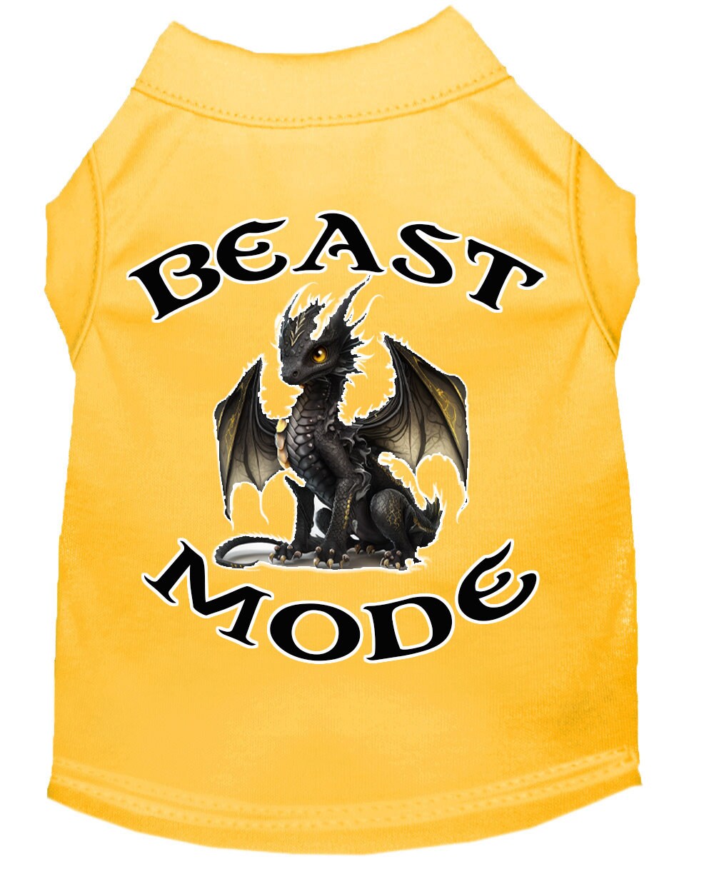 Pet Dog & Cat Shirt Screen Printed, "Beast Mode Dragon"