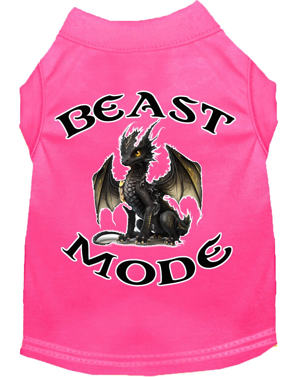 Pet Dog & Cat Shirt Screen Printed, "Beast Mode Dragon"