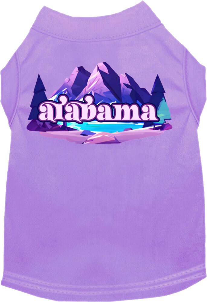 Pet Dog & Cat Screen Printed Shirt, "Alabama Alpine Pawscape"