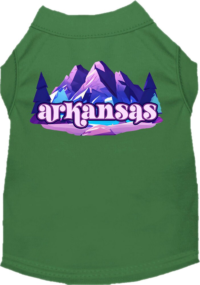 Pet Dog & Cat Screen Printed Shirt, "Arkansas Alpine Pawscape"