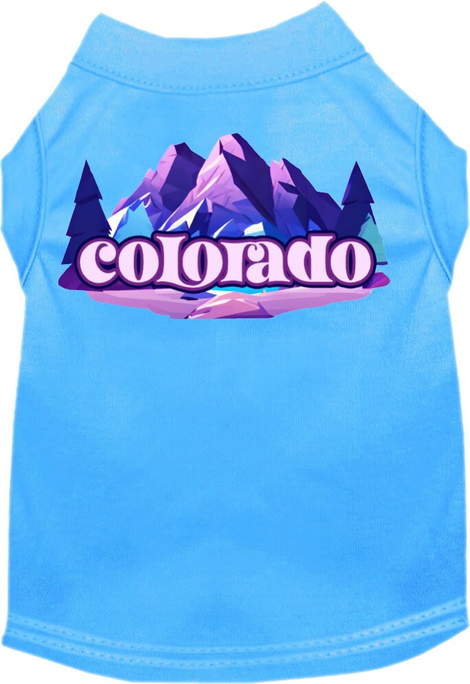 Pet Dog & Cat Screen Printed Shirt, "Colorado Alpine Pawscape"