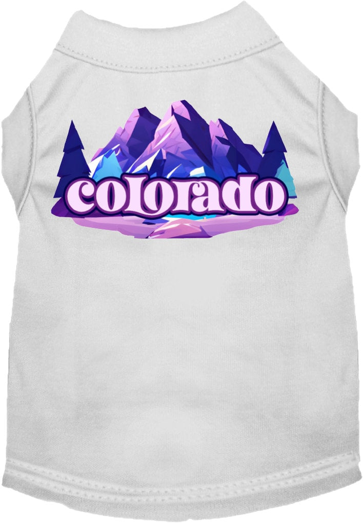 Pet Dog & Cat Screen Printed Shirt, "Colorado Alpine Pawscape"