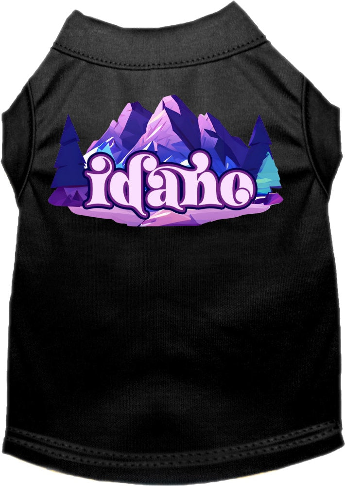 Pet Dog & Cat Screen Printed Shirt, "Idaho Alpine Pawscape"