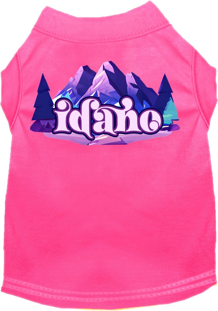 Pet Dog & Cat Screen Printed Shirt, "Idaho Alpine Pawscape"