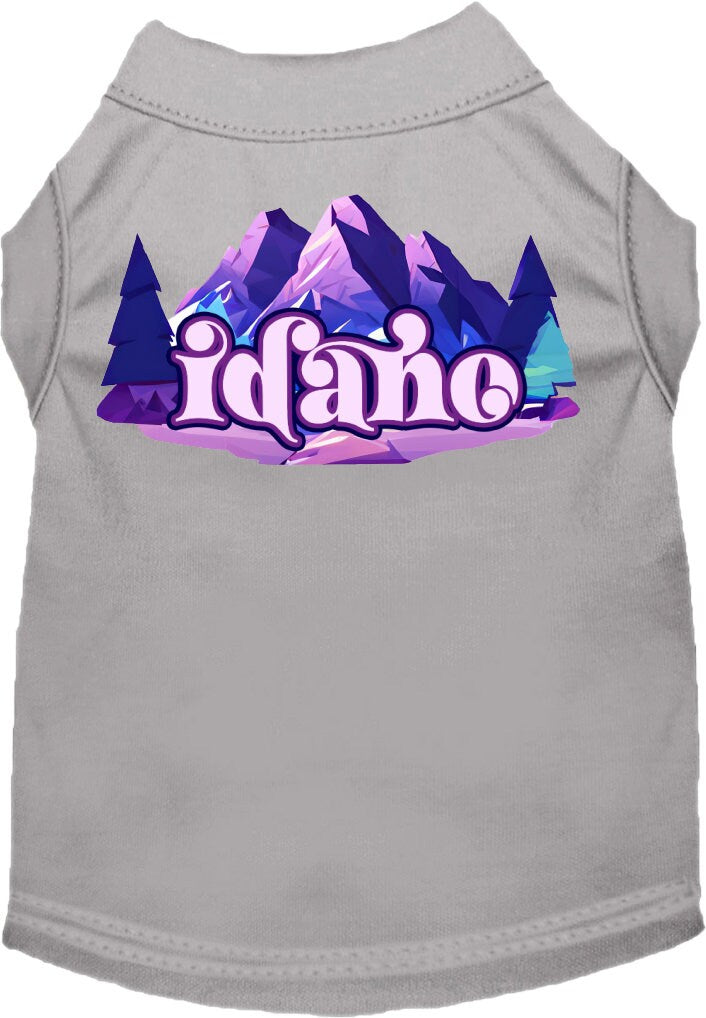 Pet Dog & Cat Screen Printed Shirt, "Idaho Alpine Pawscape"