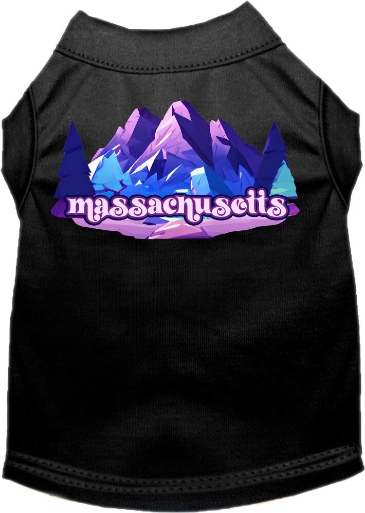 Pet Dog & Cat Screen Printed Shirt, "Massachusetts Alpine Pawscape"