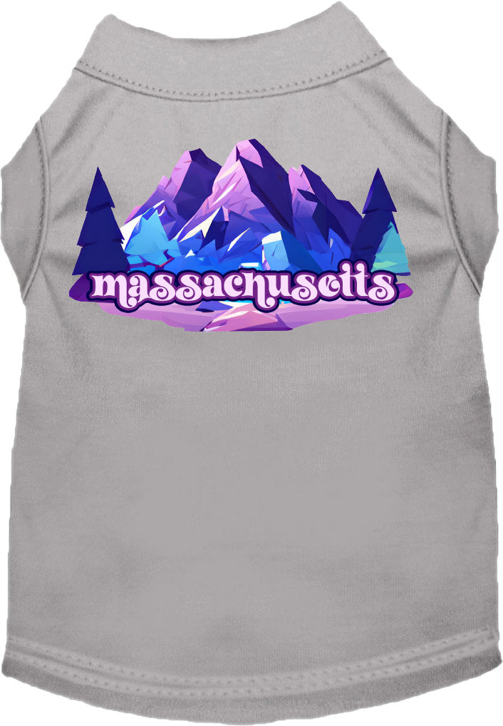 Pet Dog & Cat Screen Printed Shirt, "Massachusetts Alpine Pawscape"