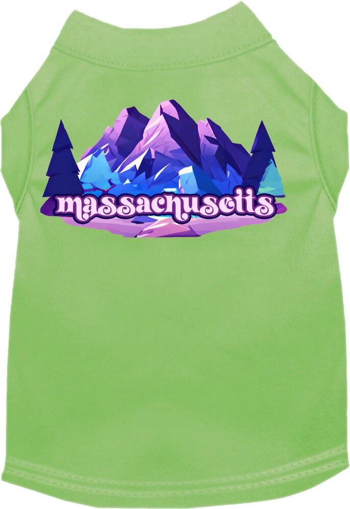 Pet Dog & Cat Screen Printed Shirt, "Massachusetts Alpine Pawscape"