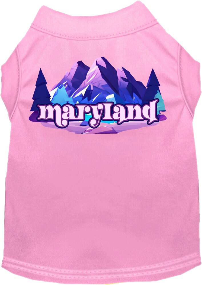 Pet Dog & Cat Screen Printed Shirt, "Maryland Alpine Pawscape"