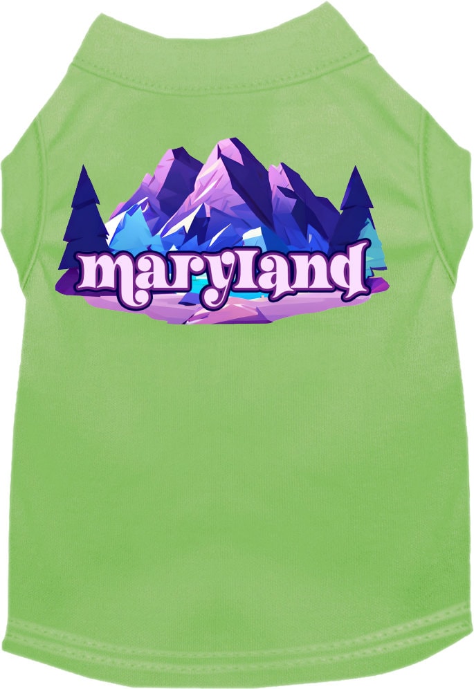 Pet Dog & Cat Screen Printed Shirt, "Maryland Alpine Pawscape"