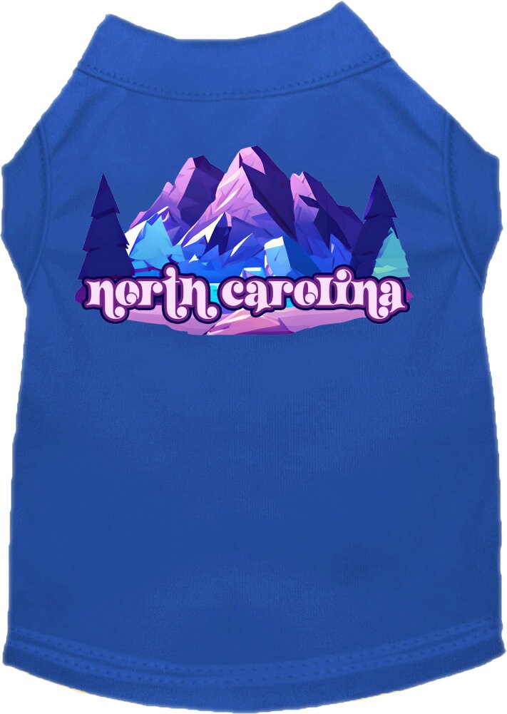 Pet Dog & Cat Screen Printed Shirt, "North Carolina Alpine Pawscape"