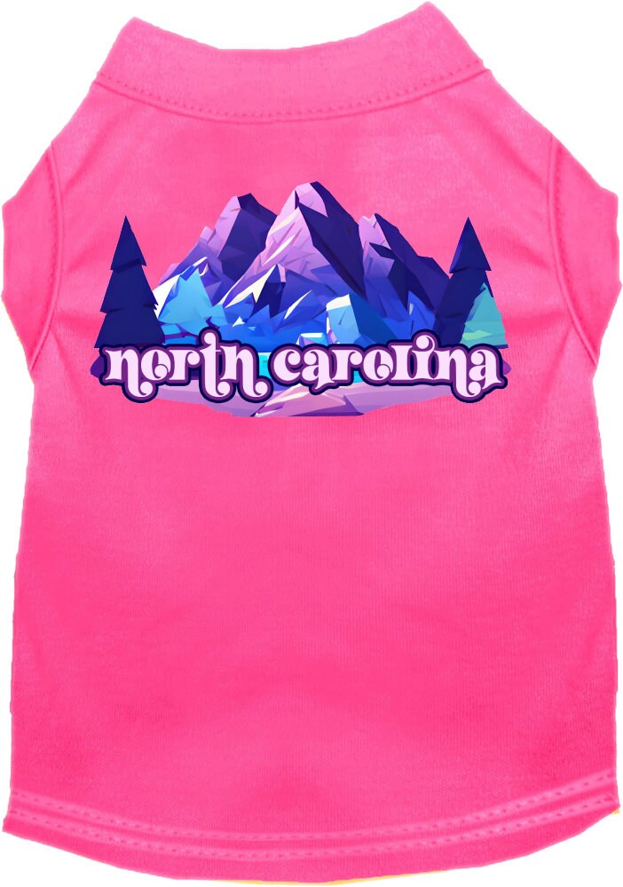 Pet Dog & Cat Screen Printed Shirt, "North Carolina Alpine Pawscape"