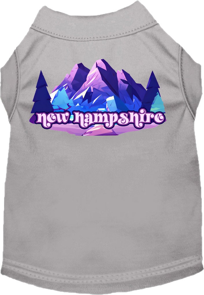 Pet Dog & Cat Screen Printed Shirt, "New Hampshire Alpine Pawscape"