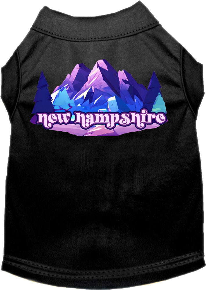 Pet Dog & Cat Screen Printed Shirt, "New Hampshire Alpine Pawscape"