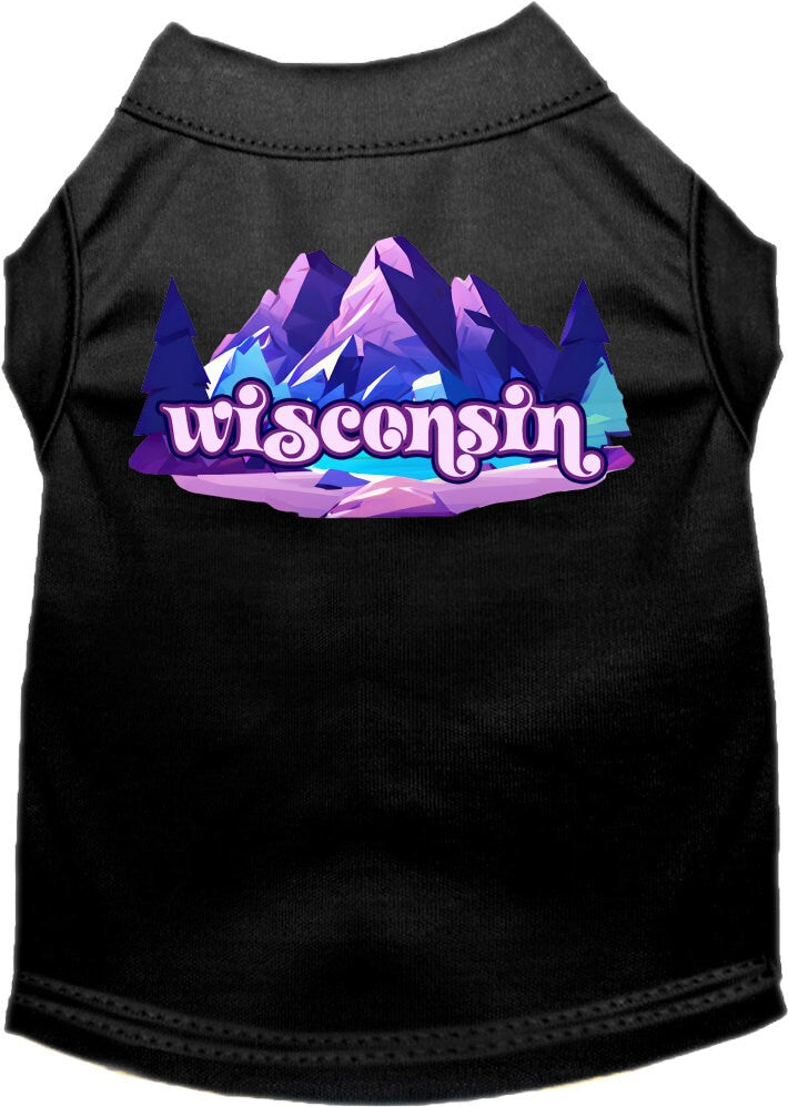 Pet Dog & Cat Screen Printed Shirt, "Wisconsin Alpine Pawscape"