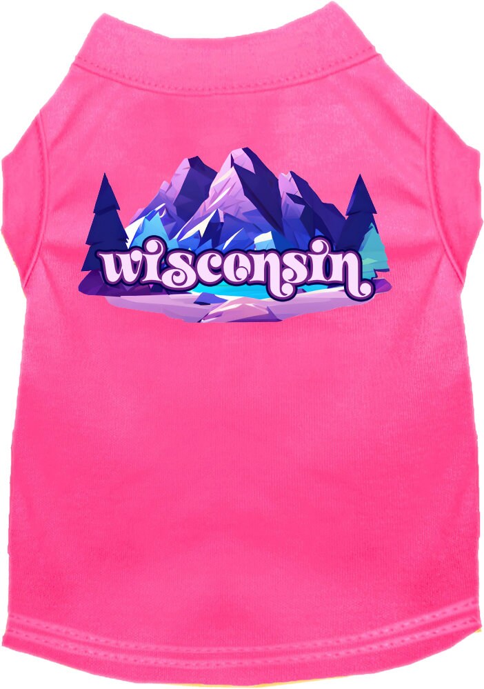 Pet Dog & Cat Screen Printed Shirt, "Wisconsin Alpine Pawscape"