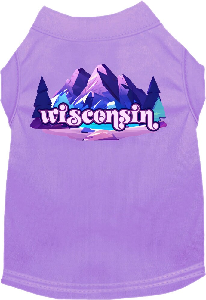 Pet Dog & Cat Screen Printed Shirt, "Wisconsin Alpine Pawscape"