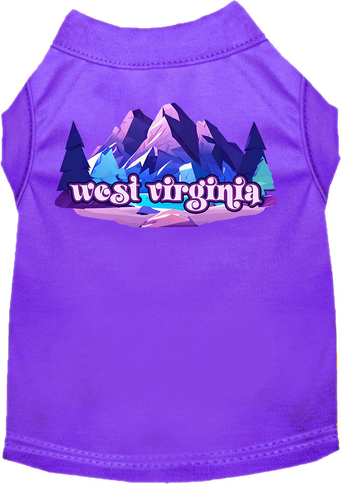 Pet Dog & Cat Screen Printed Shirt, "West Virginia Alpine Pawscape"